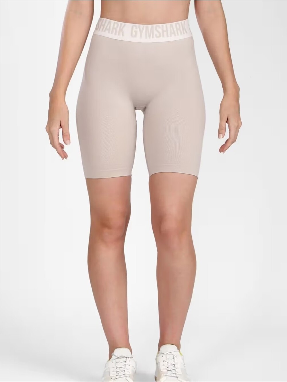 New Gymshark Woman's Light Gray Biker Shorts Size M